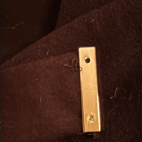 MICHAEL Michael Kors Asymmetrical belted wool merlot coat Sz M - Picture 12 of 15